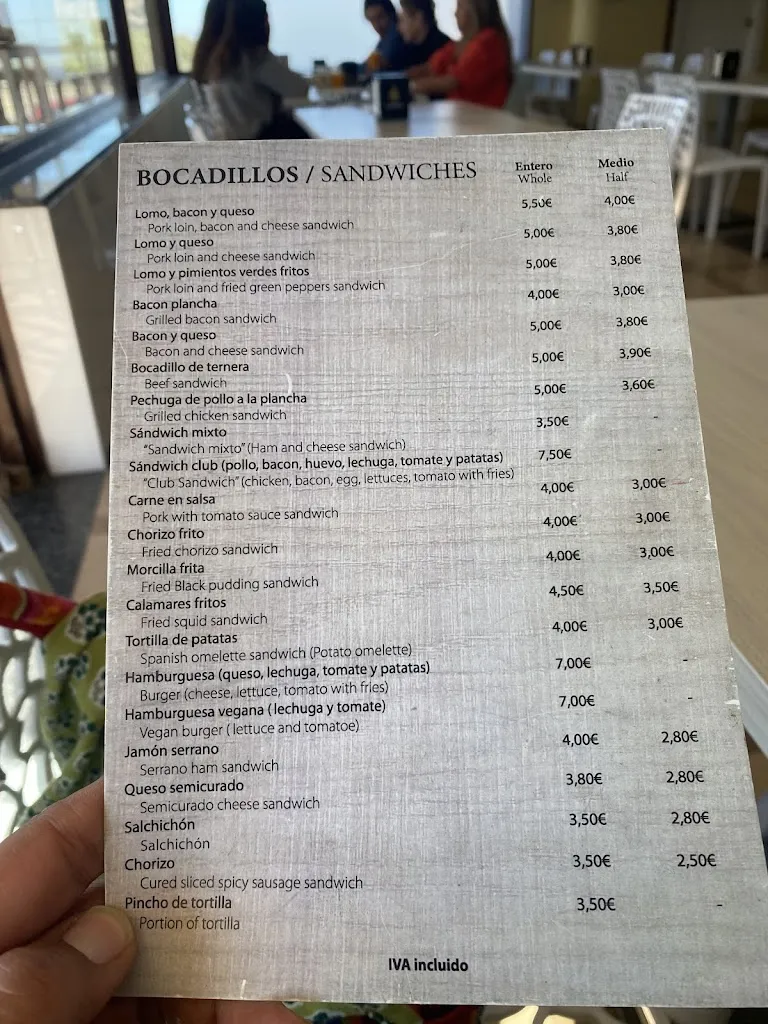 Menu_Cafe restaurant Las Terrazas_Albolote_image_1