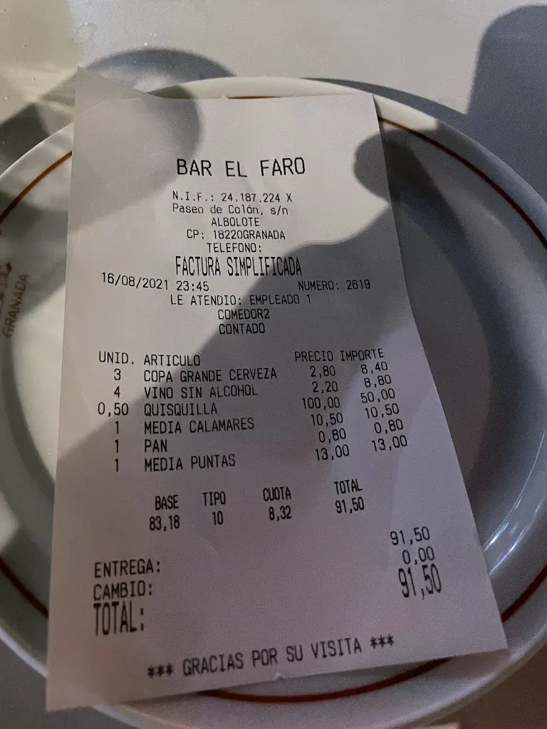 Fernando B._Restaurante El Faro_Albolote_review