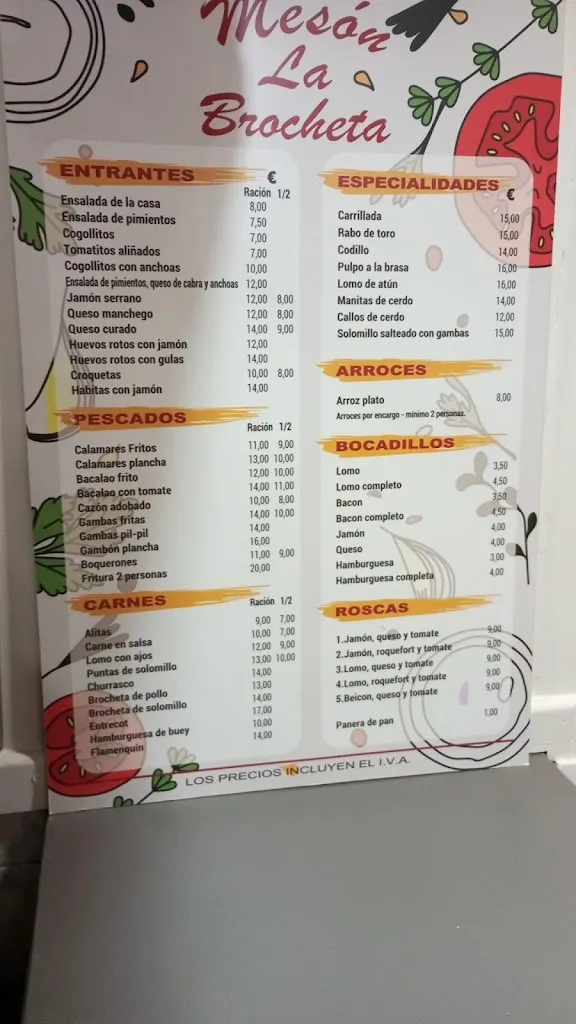 Menu_Mesón La Brocheta_Albolote_immagine_2