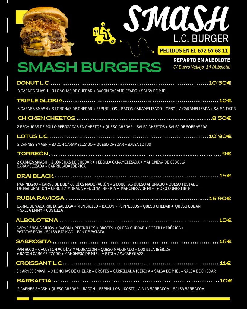 Menu_Smash L.C. Burger_Albolote_immagine_1