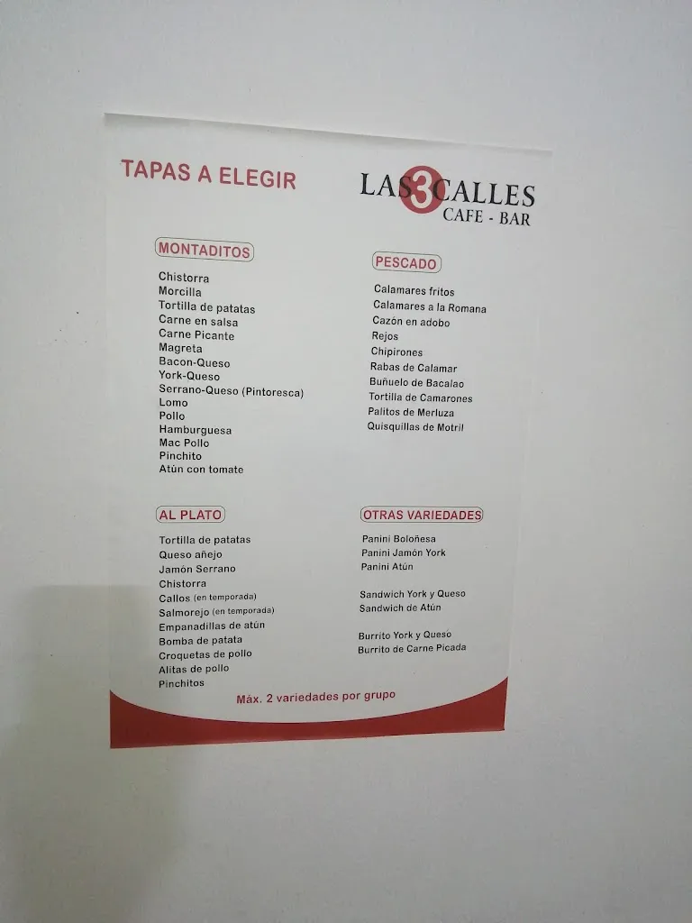 Menu_Bar Tres Calles_Albolote_immagine_1