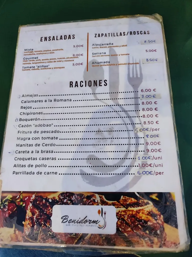 Menu_Café Bar Benidorm_Benamaurel_image_1