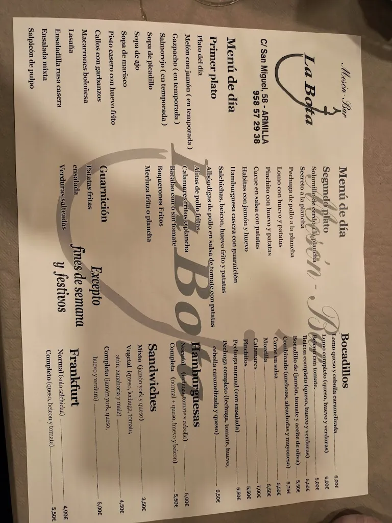 Menu_Mesón Bar La Bota_Armilla_image_3