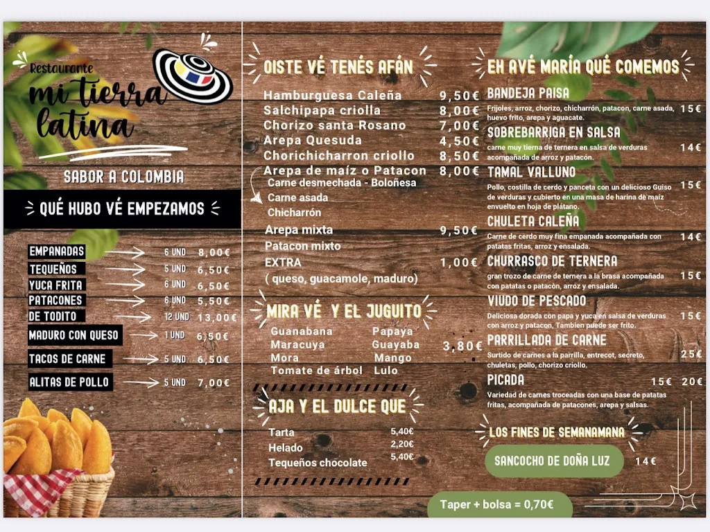Menu_Restaurante Mi Tierra Latina_Armilla_image_1