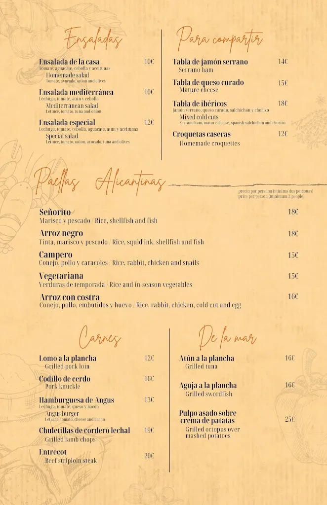 Menu_Nuestro rincón_Bubión_immagine_1