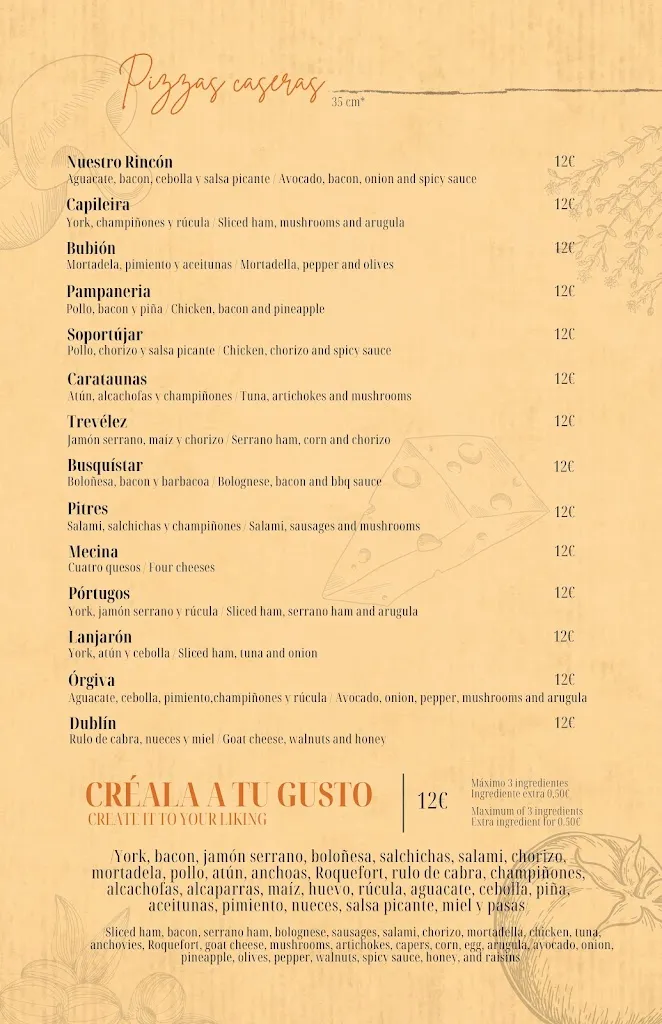 Menu_Nuestro rincón_Bubión_immagine_2