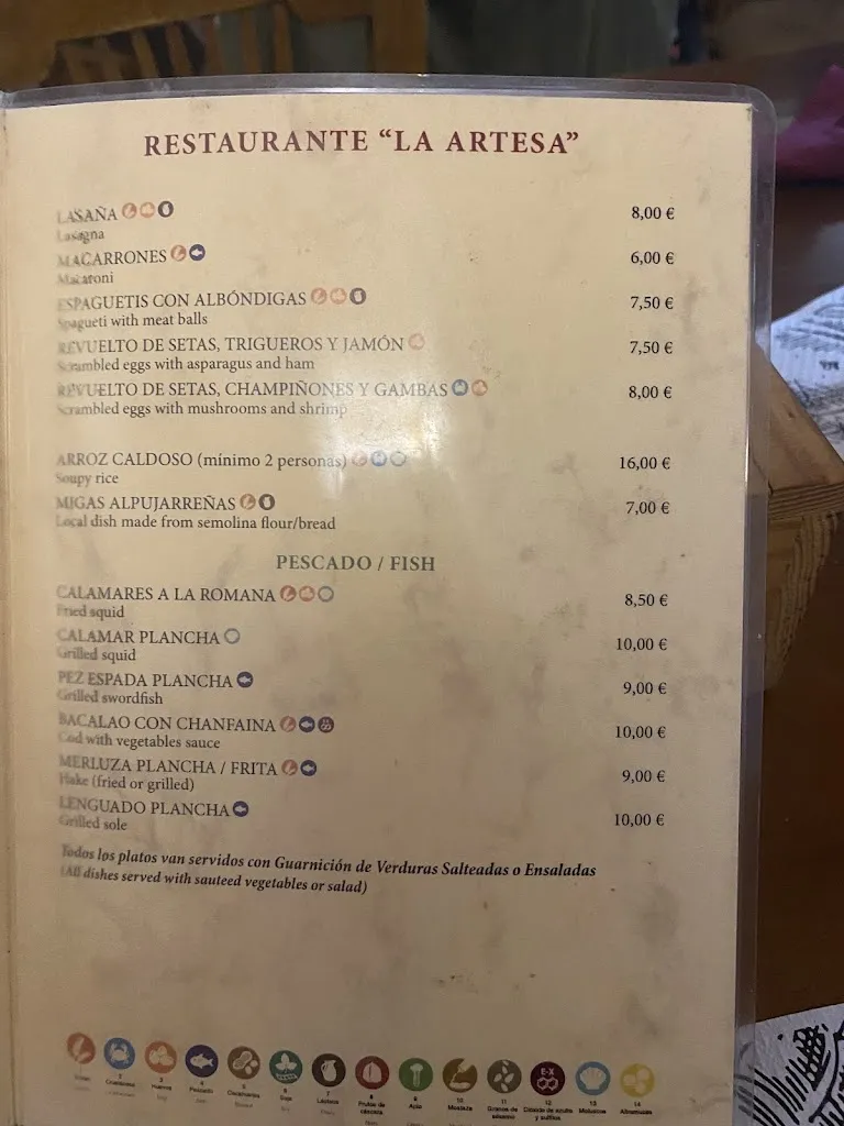 Menu_La Artesa_Bubión_image_2