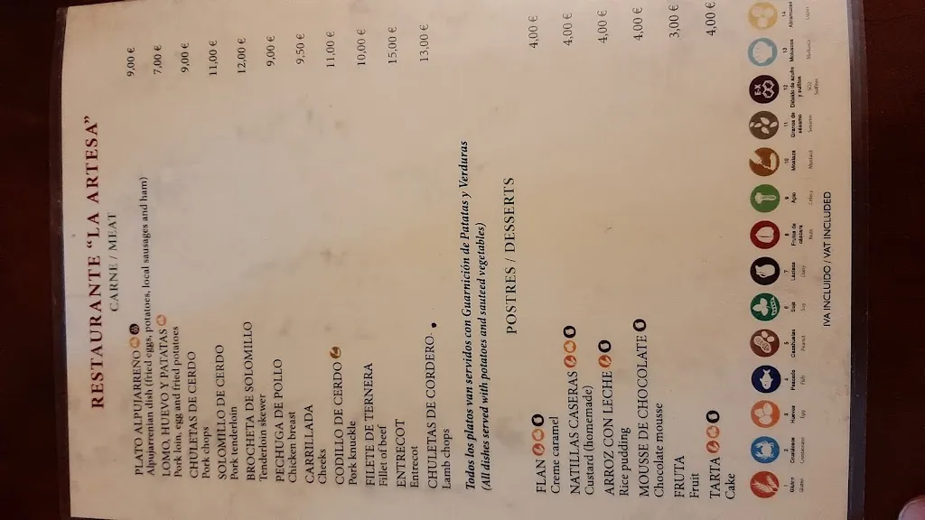 Menu_La Artesa_Bubión_image_4