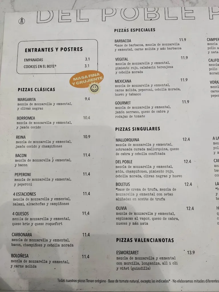 Menu_Del Poble Pizza TakeAway_Benalúa_immagine_1
