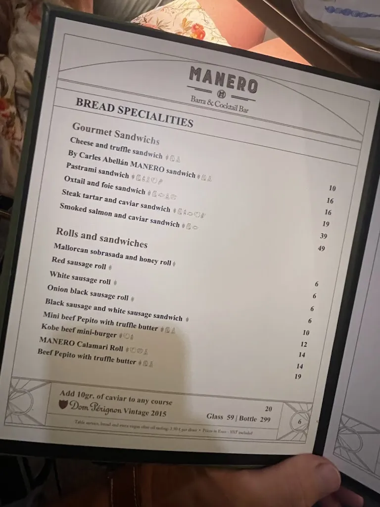 Menu_Manero Madrid - Claudio Coello_Aspe_image_1