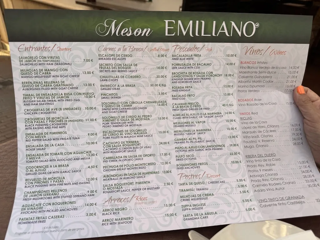 Menu_Mesón Emiliano_Almuñécar_image_1