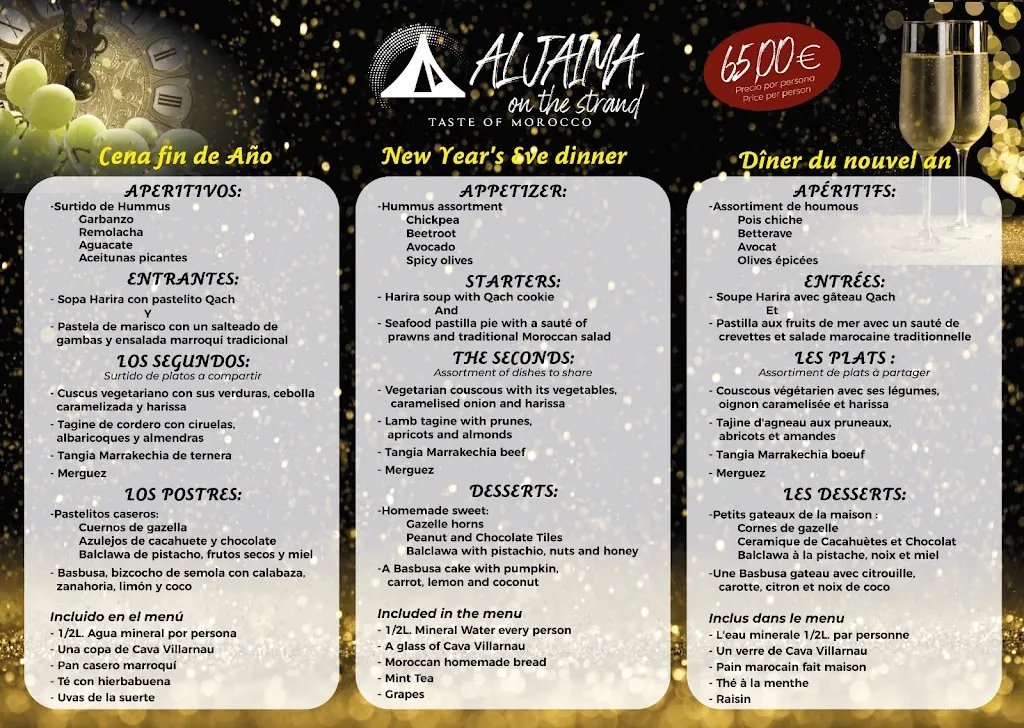 Menu_Restaurante Aljaima on the Strand_Almuñécar_image_1