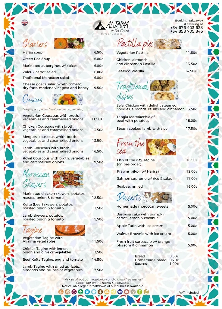 Menu_Restaurante Aljaima on the Strand_Almuñécar_image_4