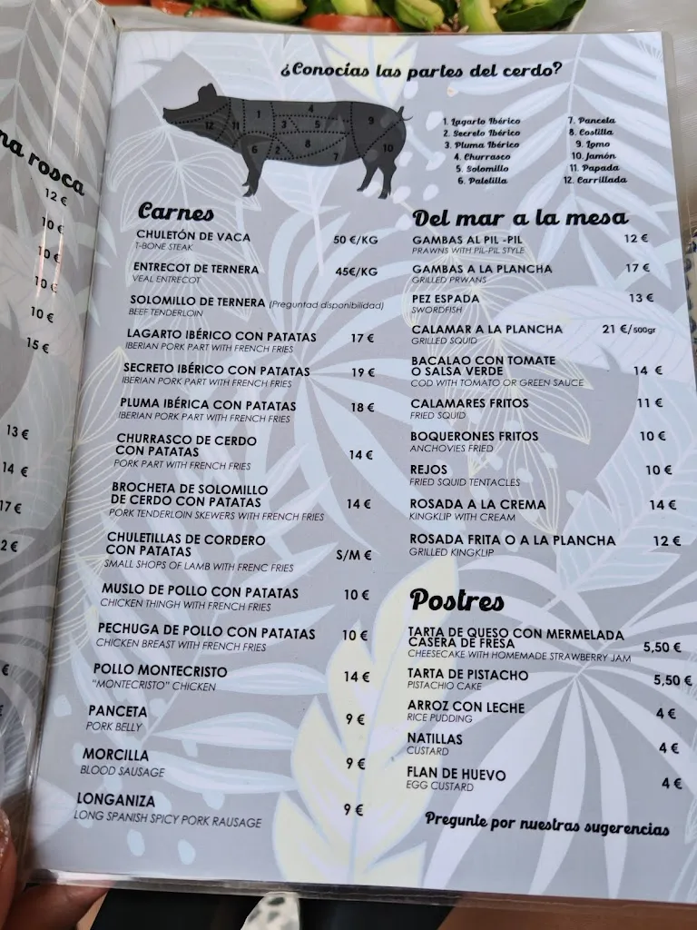 Menü_Meson Bar Piedra_Almuñécar_Bild_2