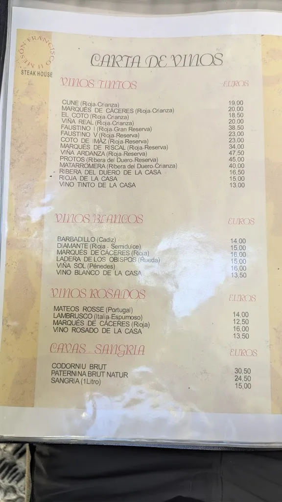 Menu_Meson Francisco II_Almuñécar_image_1