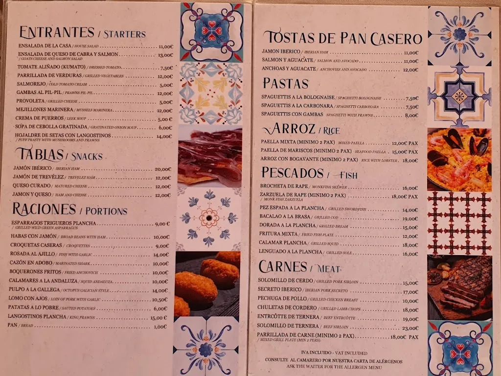 Menu_Bar Restaurante La Tralla_Almuñécar_immagine_2