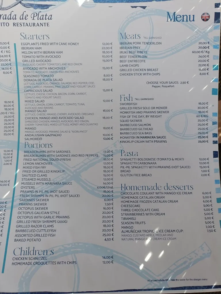 Menu_La Dorada de Plata Bar - Restaurant_Almuñécar_immagine_2