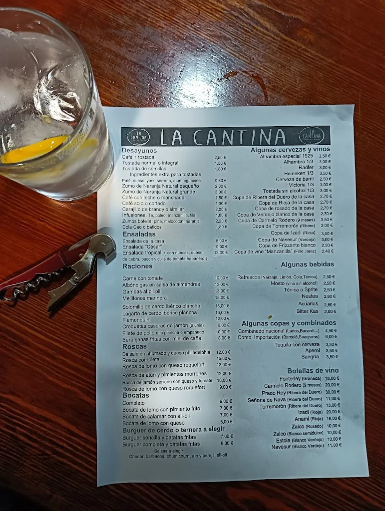 Menu_MESÓN LA CANTINA Cafés, Tapas y raciones_Almuñécar_image_1