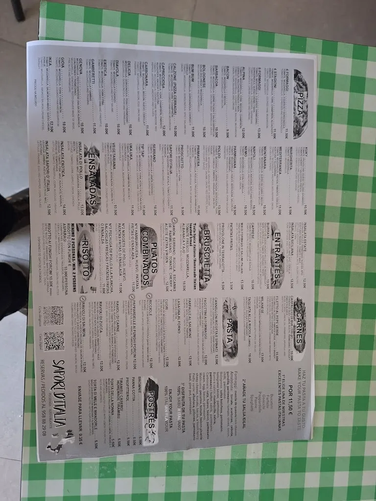 Menu_Pizzeria Sapori D'Italia_Almuñécar_image_1