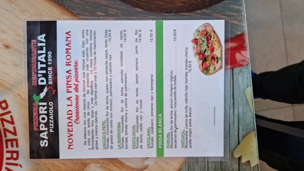 Menu_Pizzeria Sapori D'Italia_Almuñécar_image_3