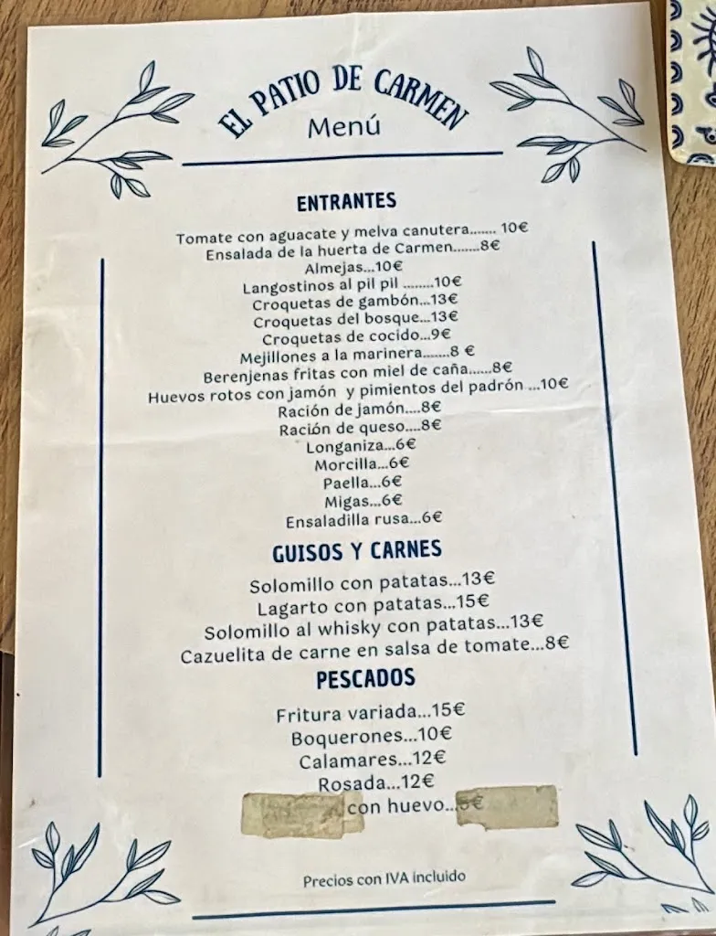 Menu_El patio de Carmen_Almuñécar_image_2