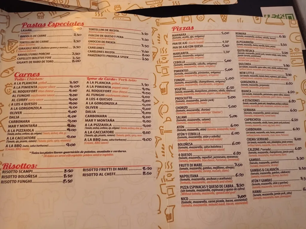 Menu_Restaurante New little italy_Almuñécar_image_4