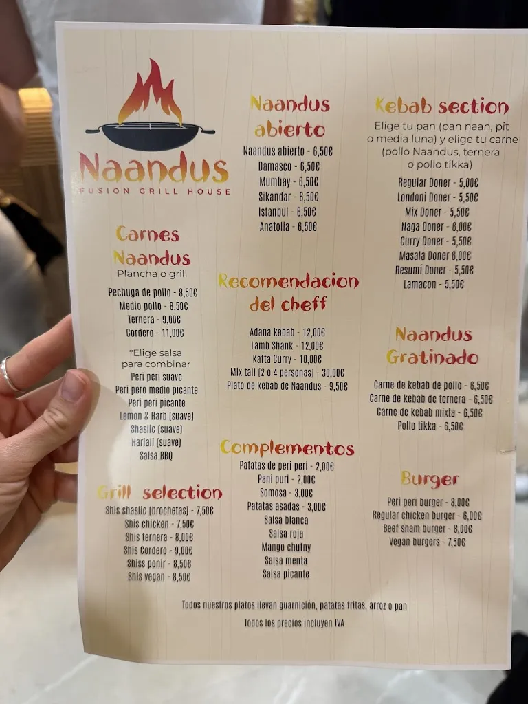 Menu_Naandus Fusión Grill House_Almuñécar_image_3