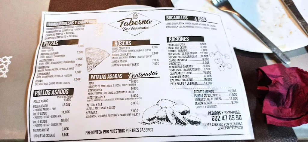 Menu_Taberna Los hermanos_Cájar_image_3