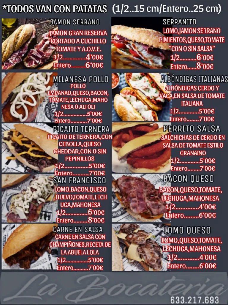 Menu_La Bocateria de Atarfe_Atarfe_immagine_1