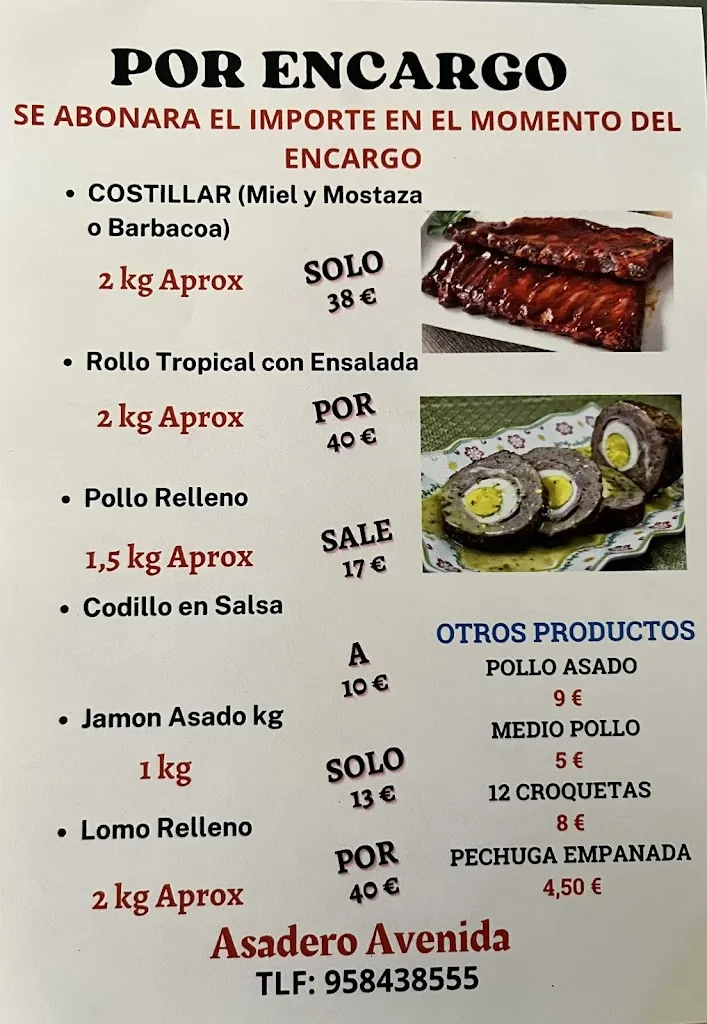 Menu_Asadero Avenida_Atarfe_image_1