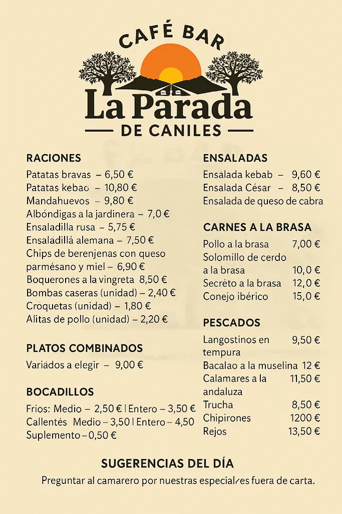 Menu_Café bar La Parada de Caniles_Caniles_image_1