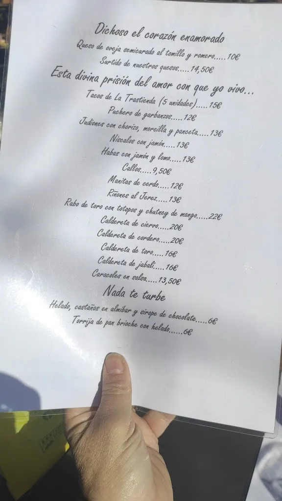 Menu_La Trastienda de la Monja_Cástaras_immagine_4