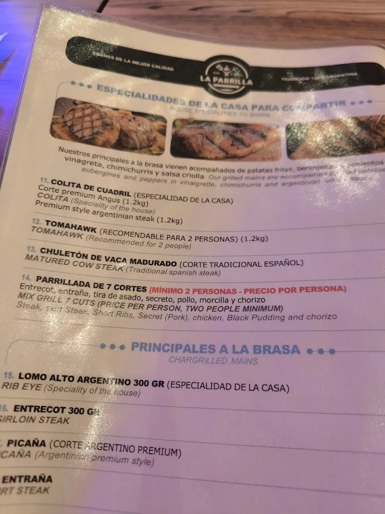 Menu_La Parrilla Bar & Grill_Cáñar_image_1