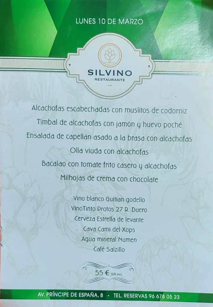 Menu_Silvino Restaurante_Almoradí_immagine_1