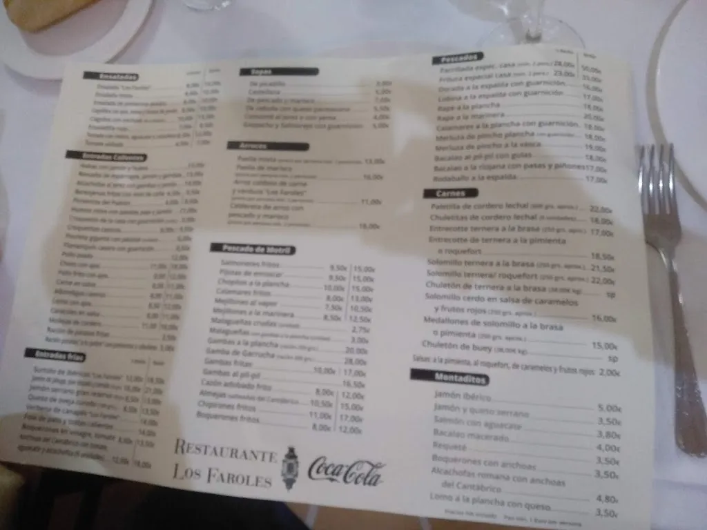 Menu_Restaurante los Faroles_Cenes de la Vega_image_2