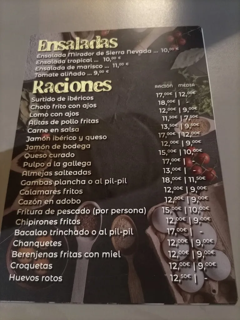 Menu_Restaurante Mirador Sierra Nevada_Cijuela_image_1