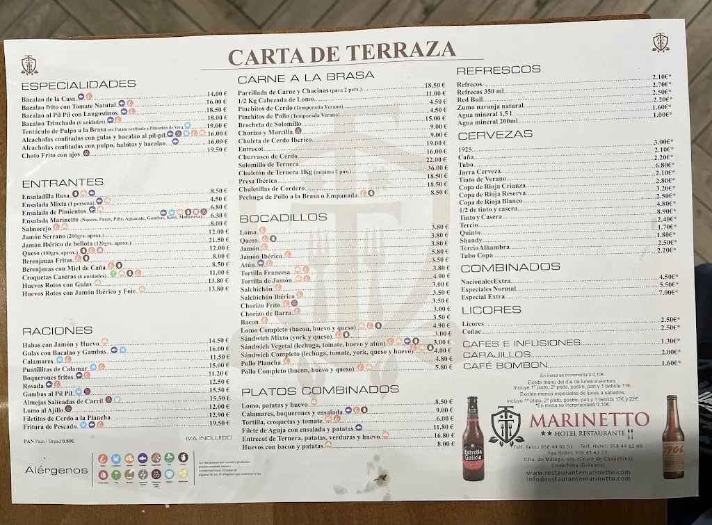 Menu_Hotel Restaurante Marinetto_Chauchina_image_1