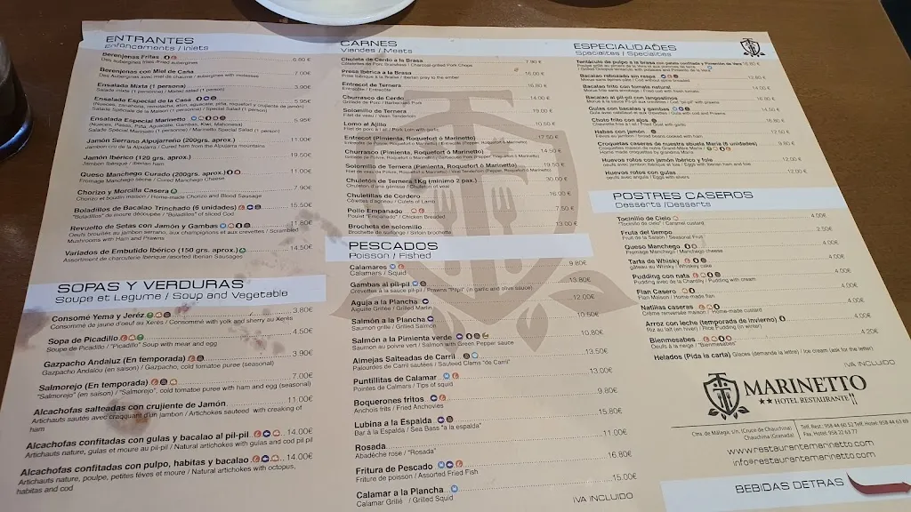 Menu_Hotel Restaurante Marinetto_Chauchina_image_4