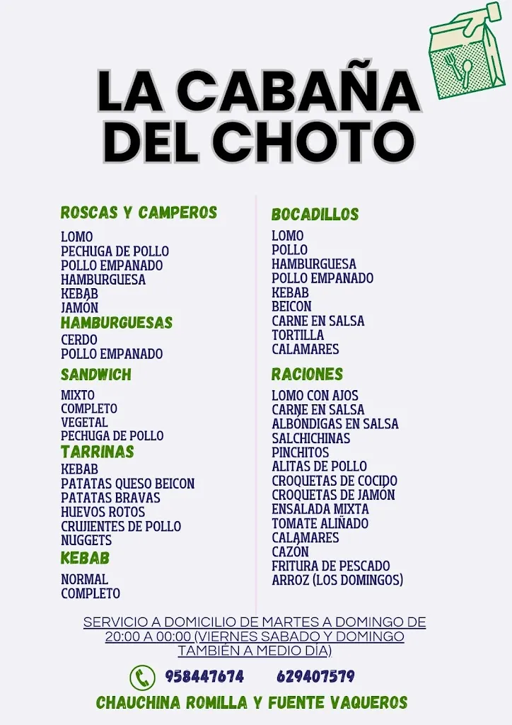 Menu_Bar La Cabaña Del Choto_Chauchina_immagine_1