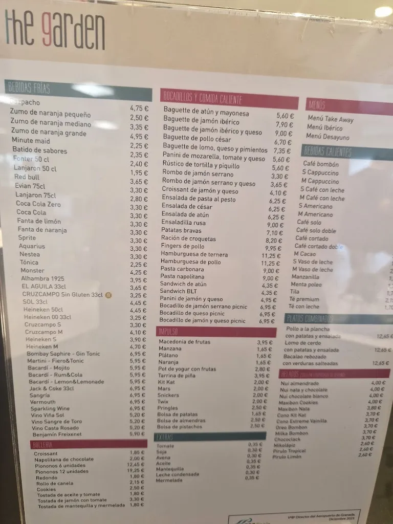 Menu_The Garden_Chauchina_image_2