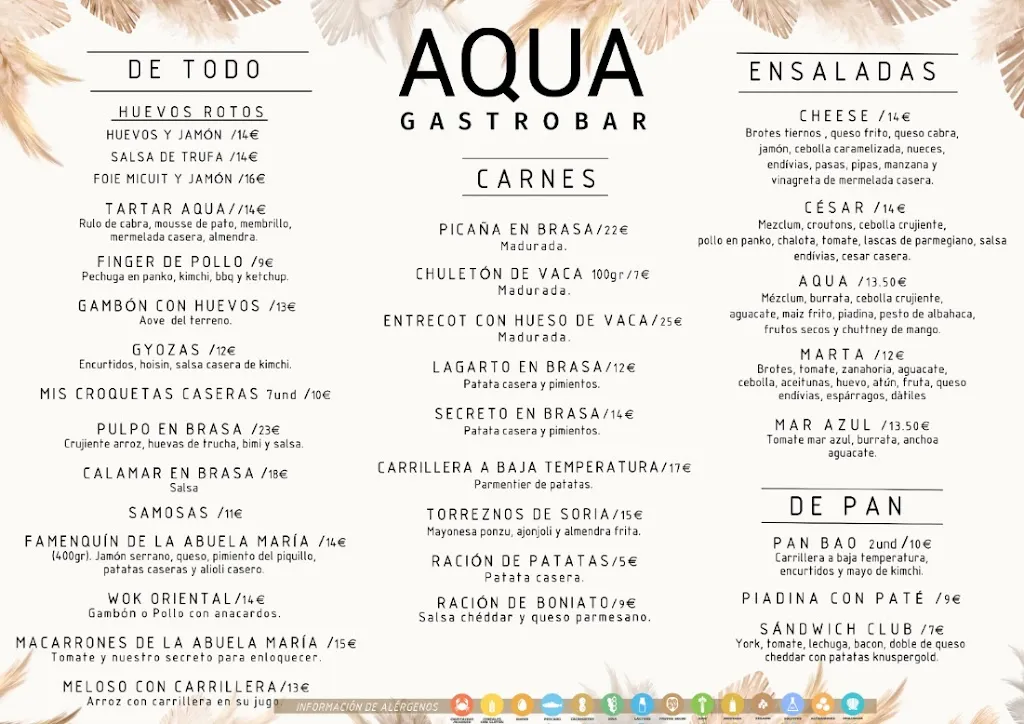 Menu_AQUA Gastrobar restaurante_Cogollos de la Vega_image_1
