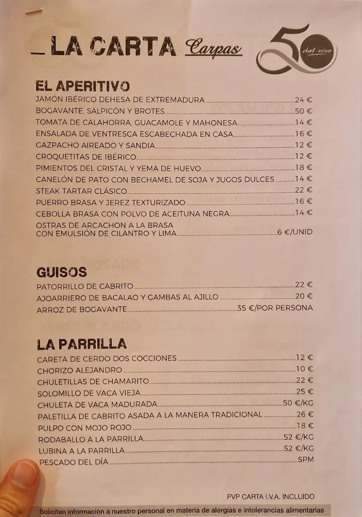 Menu_Carpas Chef Nino Calahorra_Calahorra La_image_1