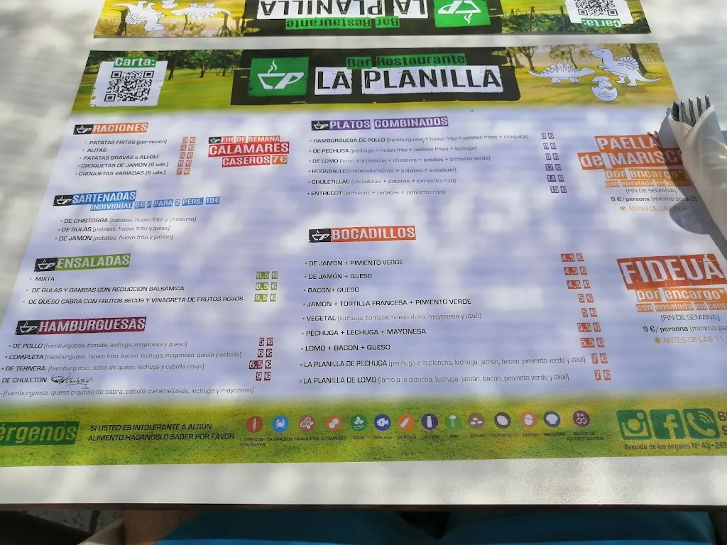 Menu_Bar Restaurante La Planilla_Calahorra La_image_1