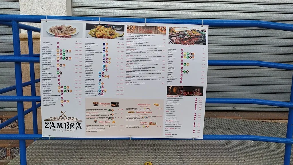 Menu_Cafeteria bar Zambra_Cuevas del Campo_image_3
