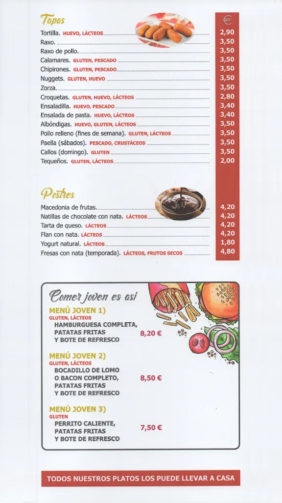 Menu_Cerveceria La Central_Cambre_immagine_1