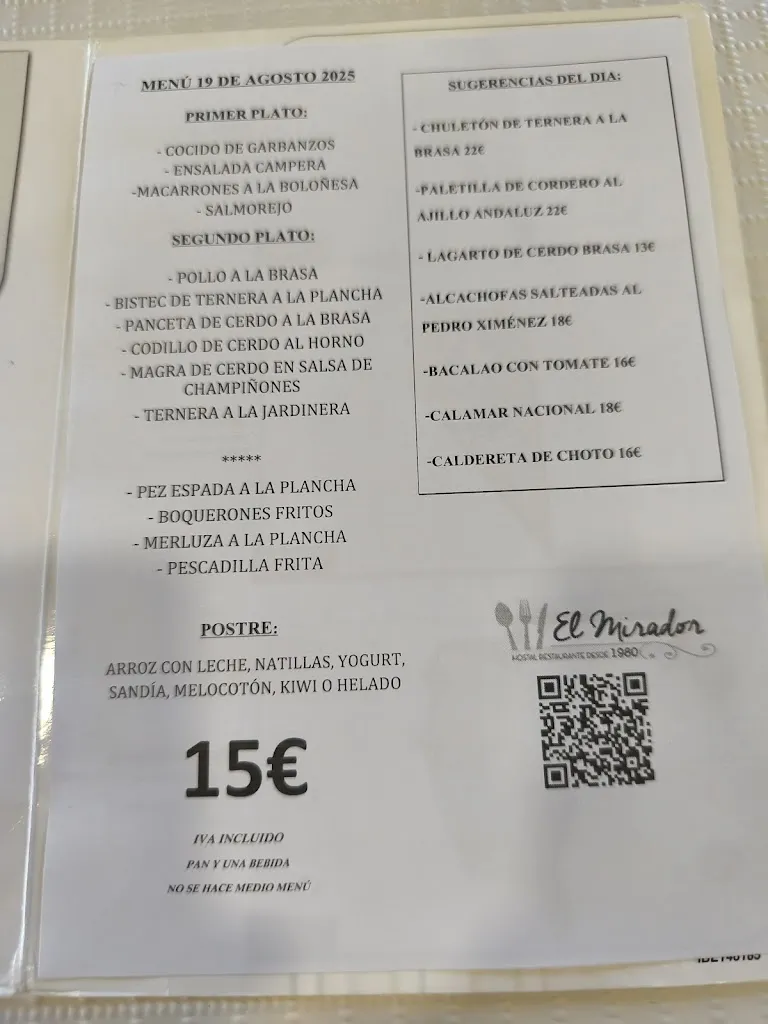 Menu_Hostal Restaurante El Mirador_Cortes y Graena_image_3