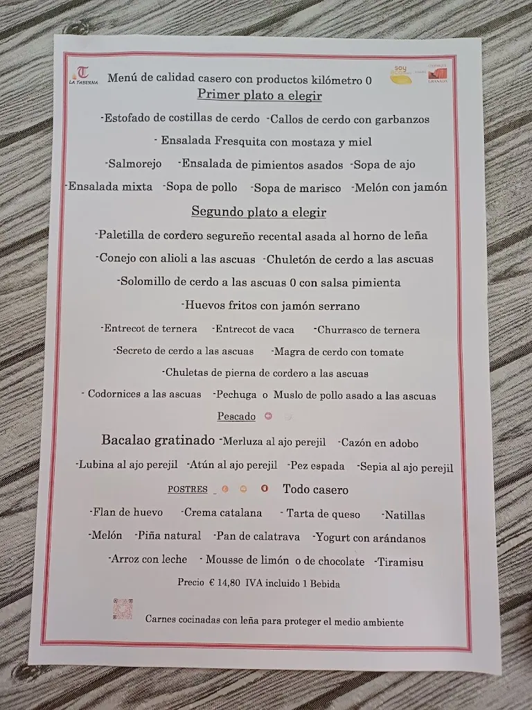 Menu_Restaurante Mesón la Taberna_Cortes y Graena_image_1