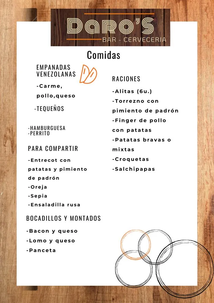 Menu_Daro'S Bar-Cerveceria._Darro_immagine_2