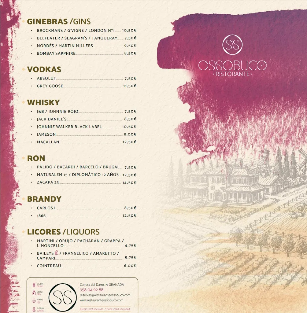 Menu_Ossobuco Ristorante Granada_Darro_image_4