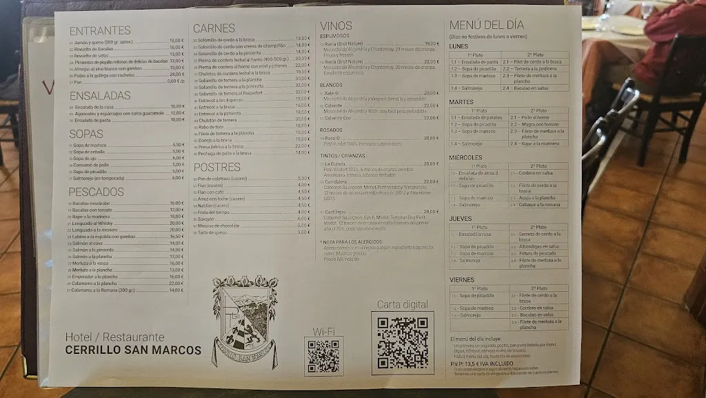 Menu_Hotel Restaurante Cerrillo de San Marcos_Diezma_image_1
